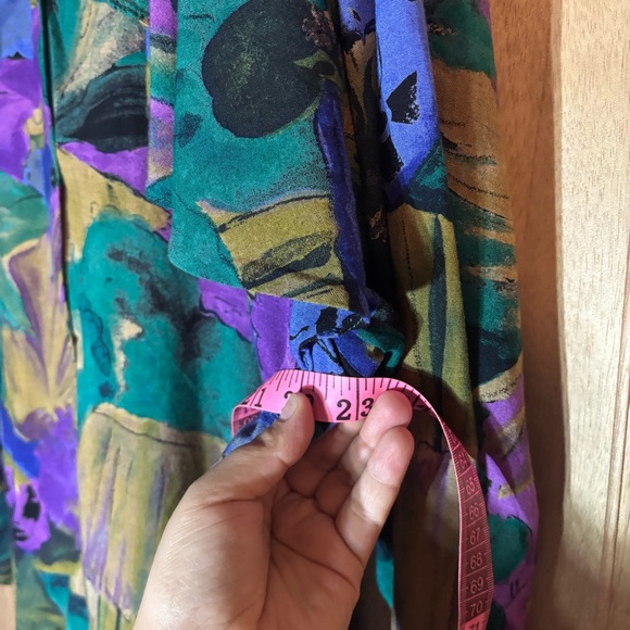 Karen Kane Vintage Multicolor Abstract Blouse size L - Picture 2 of 6